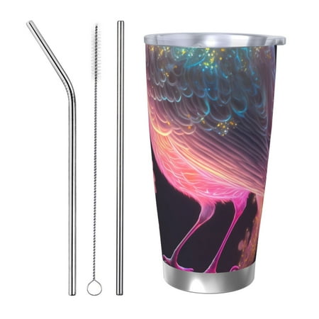 

Gukieu Bird 1 Print 20OZ Car Cup Vacuum Stainless Steel Leak-proof Thermos Cup Unisex Suitable for Home Outdoor and Sports-Straw Three-piece Set