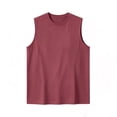 thumbnail image 4 of Lopecy-Sta Tank Tops for Men Crew Neck Solid Loose Fit Sleeveless Soft Breathable Summer Beach Daily Casual Muscle Vest, 4 of 5