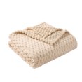 thumbnail image 3 of Better Home & Gardens Textured Velvet Plush Soft Throw Blanket, Oversized, Papyrus Beige, 3 of 7