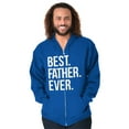 thumbnail image 3 of Best Father Ever Dad Fathers Day Zip Hoodie Sweatshirt Men Brisco Brands X, 3 of 6