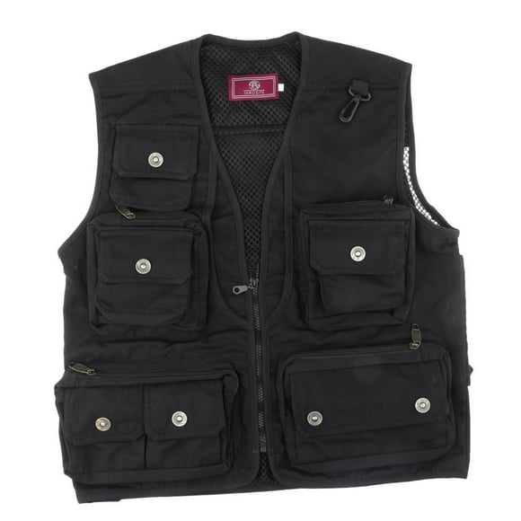 Fly Fishing Vest, Hunting Vest Outdoor Sports Vest Multi Pocket Waistcoat L