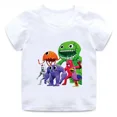 thumbnail image 3 of Camiseta de algodón con estampado de dibujos animados para niños, juego popular, Garten of Banban, ropa divertida y bonita para niñas, camiseta informal de verano para bebés y niños, mangas cortas, 3 of 5