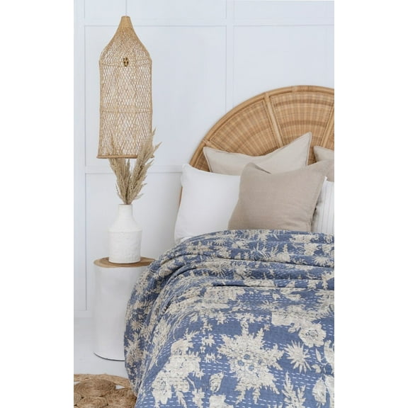 A And E Textiles House Handmade Kantha Quilt Unique Design Handmade Kantha Quilted Bedding Bedspread Print Throw Blanket Well-Looking Quilt
