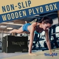 thumbnail image 3 of Yes4All 3-in-1 Wooden Plyo Box, Non Slip Surface with Hex Grip, Three Different Height, 20" 18" 16", Black Color, 3 of 7