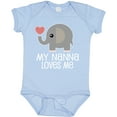 thumbnail image 3 of Inktastic Nanna Loves Me Grandchild Boys or Girls Baby Bodysuit, 3 of 5
