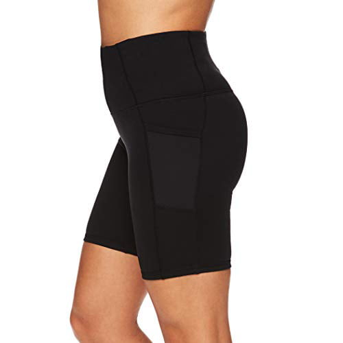 High Rise Performance Spandex Compression Workout & Training Shorts w/Phone Pocket Gaiam Womens Yoga Short