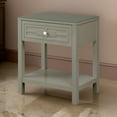 thumbnail image 6 of Benjara Fimo 27 Inch Nightstand with Drawer and Shelf, Glass Top, Modern Taupe Wood, 6 of 6