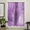 thumbnail image 4 of Purple Semi Sheer Curtains Drapes for Living Room,Bedroom,French Doors Window 63 Inches Long,Retro Oil Painting Modern Abstract Art Aesthetics Rod Pocket Chiffon Curtain Drapery Voile Drape Panel, 4 of 6