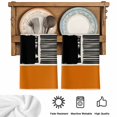 thumbnail image 5 of Orange Black Kitchen Towels Set of 2, Farmhouse Striped Modern Abstract Art Absorbent Dish Towels for Kitchen, Microfiber Hand Towel, Quick Drying Tea Towel for Cleaning Decorative Dishcloths, 5 of 7