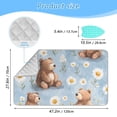 thumbnail image 2 of Cute Brown Bears White Daisies Leaves Ironing Mat Blanket Portable Travel Ironing Pad Heat Resistant Pad 47.2" x 27.6”, 2 of 6