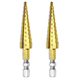 thumbnail image 1 of 2X Broca Escalonada de Ranura Recta HSS de 3-13 Mm, Cortador de Agujeros para Metal y Madera, Broca de Núcleo, Broca Pagoda, 1 of 5