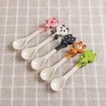 thumbnail image 1 of Kids Animal Coffee Tea Stirrer Small Postre Cuchara de cerámica, juego de 5, (panda, oso, gato negro, lechón, rana) ZefeiWu 8390615008617, 1 of 1