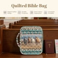 thumbnail image 6 of Xoenoiee Aztec Horse American Tribal Print Bible Cover Case for Women Men Large Bible Cover Bag with Durable Handle Quilted Carrying Bible Study Supplies Accessories with Zipper Pocket, 6 of 7