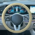 thumbnail image 1 of Deluxe Full Grain Authentic Leather Steering Wheel Cover Fits 14.5" - 15.5", 1 of 5