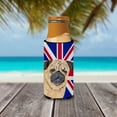 thumbnail image 3 of Carolines Treasures SC9828MUK Pug with English Union Jack British Flag Ultra Hugger for slim cans Slim Can multicolor, 3 of 6