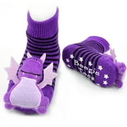 Purple Dragon Boogie Toes Rattle Socks, 1 Pair, 1-2 Yrs