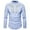 Light blue, variant on IROINNID Button Up Shirts for Men Floral Embroidery Slim Fit Long Sleeve Band Collar Dress Shirts,Light blue