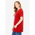 thumbnail image 3 of Woman Within Plus Size Americana Kangaroo Pocket Tee, 3 of 6