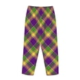 thumbnail image 5 of Daiia Mardi Gras Plaid Women's Sleep Pant with Pockets and Drawstring,Pajama Pants-Large, 5 of 9