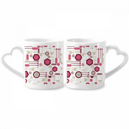 

Socket Plug Circuit Diagram Pattern Couple Porcelain Mug Set Cerac Lover Cup Heart Handle