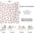 thumbnail image 3 of Blanket for Men Women,Winter Holiday Festival Cute Candy Canes Throws,Soft Warm Flannel Fleece Blankets for Home Living Room Bed Chair Decor 60x50, 3 of 7