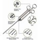 thumbnail image 3 of Flavor injector for grilling, 60ml stainless steel meat syringe, 3 of 5