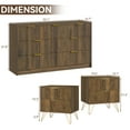 thumbnail image 5 of YouTrend 7 Drawer Dresser and Nightstand Sets for Bedroom,3 Piece Bedroom Dresser Set,Fluted Dressers and Nightstands, Modern Bedroom Set, Burlywood, 5 of 11