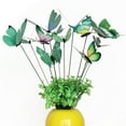 Laxiabr Artificial Flowers for Outdoors, 12Pcs Butterfly Stakes Outdoor