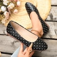 thumbnail image 2 of WAVSUF Womens Wide Width Flat Shoes Faux Leather Pointed Toe Wide Width Casual Trendy Soft Shoes Black 9, 2 of 10