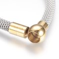 thumbnail image 3 of 304 Stainless Steel Bracelets with Magnetic Clasps Golden & Stainless Steel Color 7-1/2 inch(190mm), 3 of 3