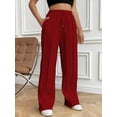 thumbnail image 6 of Casual Drawstring Waist Pleated Sweatpants (M, Black), 6 of 8