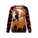 thumbnail image 1 of Sudaderas De Halloween Para Mujer Traje Festivo De Manga Larga Con Estampado De Dibujos Animados XBTCLXEBCO Calabaza Gato Naranja;XL, 1 of 6