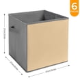 thumbnail image 6 of Collapsible Oxford Fabric Storage Cubes with Handles, Large Mid Foldable Oxford Cloth Bins Set of 2/6, Closet Organizers for Shelves Clothes Home Kitchen Toy - Rose Illustration-3, 6 of 7