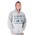 thumbnail image 5 of History Repeats Itself Dinosaur Pet Zip Up Hoodie Men's Women's Brisco Brands 2X, 5 of 6