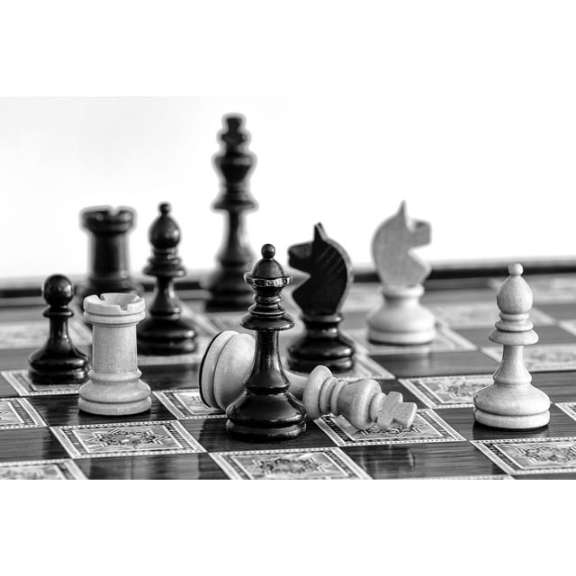 36x24 in Photographic Print Poster Chess Checkmate Chess board Strategy Game Defeat