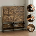 thumbnail image 3 of FANRAL Shoe Storage Cabinet for Entryway,6 Flip Drawers Shoe Rack Organizer,Wooden Narrow Shoes Cabinet,Brown, 3 of 8