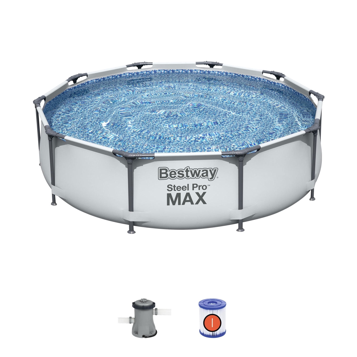 Above Ground Pool 10ft X 30in Above Ground Steel Frame Swimming Pool ...