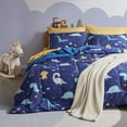 thumbnail image 3 of Sleep Zone Kids Full/Queen Bedding Comforter Set - 7 Pieces Super Cute & Soft Bedding Sets & Collections with Comforter, Sheet, Pillowcase & Sham - Fade Resistant Easy Care (Dino Family), 3 of 7