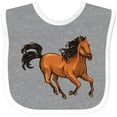 thumbnail image 3 of Inktastic Wild Mustang Horse Galloping Boys or Girls Baby Bib, 3 of 4