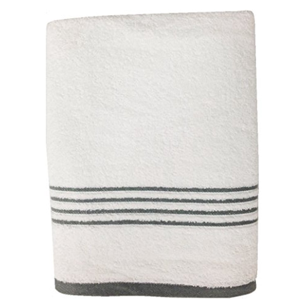Metro 100 Cotton 6piece Stripe Bath Towel Set (Grey)
