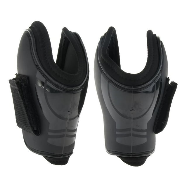 S SERENABLE 1 Pairs Horse Leg Boots Hind Leg Fetlock Boots Protection Equestrian Black