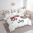 thumbnail image 3 of Homewish Cartoon Xmas Ball Bedding Comforter Set 7 Pieces, Christmas Snowflake Full Bedding Set, Teens Kids Boys Girls Reversible Fitted Sheet Flat Sheet, Microfiber Bedroom Decor, 3 of 7