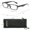 thumbnail image 3 of EYEZOOM 5 Pack Blue Light Blocking and Anti UV Classic Plastic Reading Glasses, Black, +1.75, 3 of 6