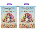 thumbnail image 2 of Wagging Tail Shetland Sheepdog Celebrates Rainbow Pride Month LGBT LGBTQ+ House Flag 28x40in Double Sided Sheltie Dog Lover Gifts Outdoor Decor - 01003, 2 of 5