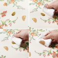 thumbnail image 5 of Rectangle Orange Blossom Floral Print Tablecloth Waterproof Table Cloth for Dinning Room 60 Inch by 84 Inch, 5 of 6