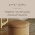 thumbnail image 4 of Maven Lane Lyra Contemporary Ottoman in Clay Fabric Upholstery, 4 of 6