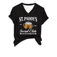 thumbnail image 4 of Tittly T Shirts for Women Graphic Tees Women's Fashionable Casual Loose Special Printed V Neck Short Sleeved Top T Shirt Tshirts Shirts Tops for Women Trendy Black L, 4 of 4
