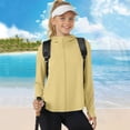 thumbnail image 6 of Girls Boys UPF 50+ Sun Protection Hoodie Jacket Ice Silk Zip Up Lightweight Long Sleeve UV Shirt with Face Mask Thumb Hole Green 1-4 Years, 6 of 8