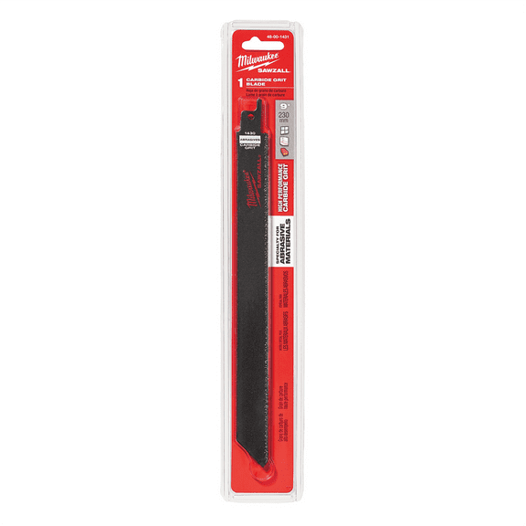 Milwaukee Tool 9" Carbide Grit SAWZALL Blade