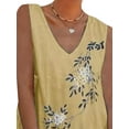 thumbnail image 3 of DYMADE Women Plus Size Medium Length Printed Loose V-neck Sleeveless Dress, 3 of 4